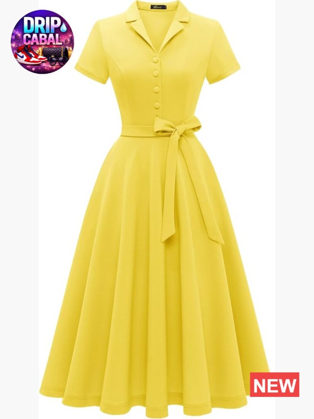 Vintage Tea Dress Short Sleeve A-Line Cocktail Party Dress